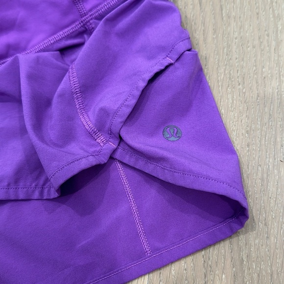 Lululemon Womens Speed Short Moonlit Magenta Purple Colorful Zipper Running 8 - Picture 10 of 15